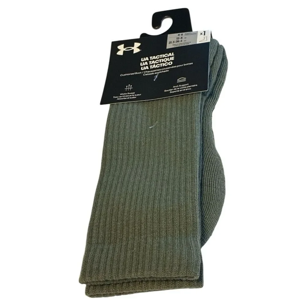 Under Armour Unisex-Adult Tactical Boot Socks, (351) green, Small, new